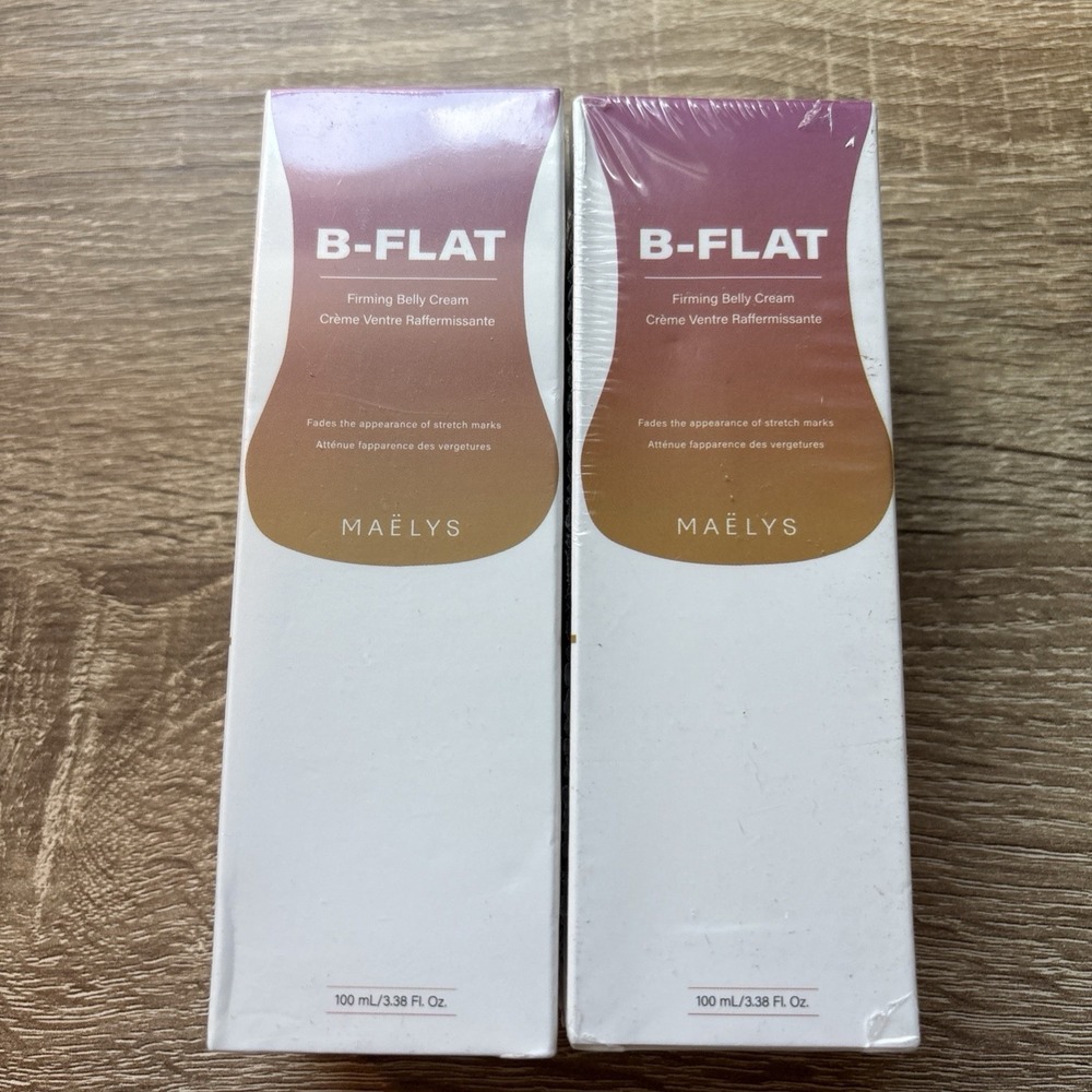 NEW LOT OF 2 Maelys B-Flat Firming Belly Cream Cellulite Reduction 3.4 oz 100 ml
